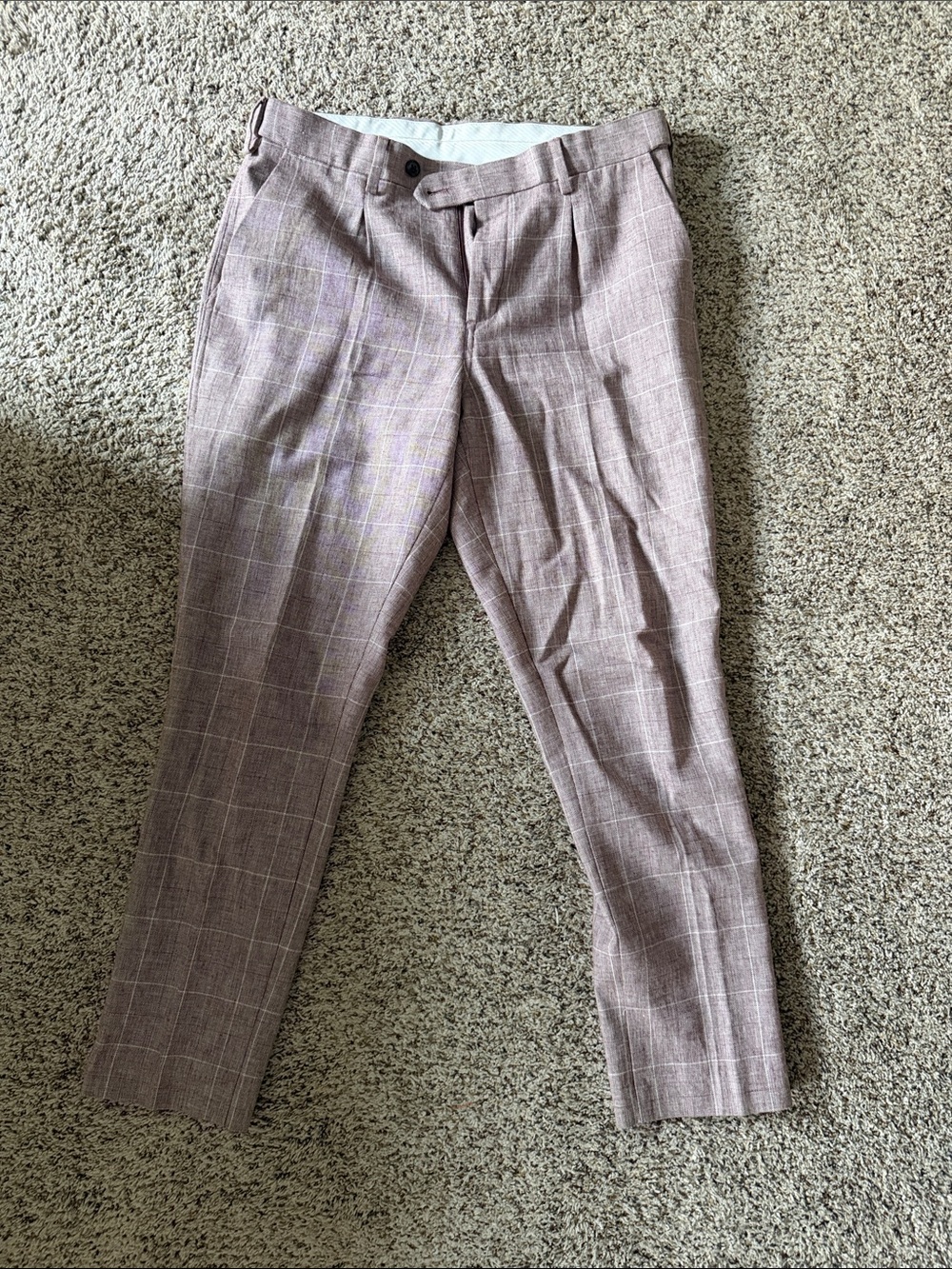 Express Mauve Pink Plaid Dress Pants. Size 30x30